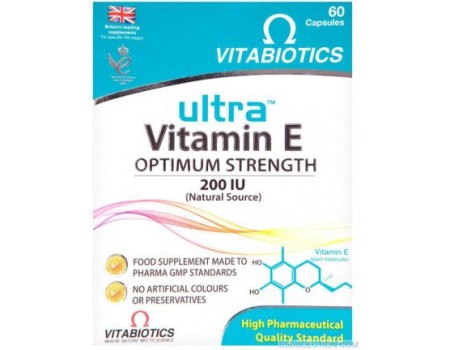 ULTRA VITAMIN E 200 IU. 60 capsules